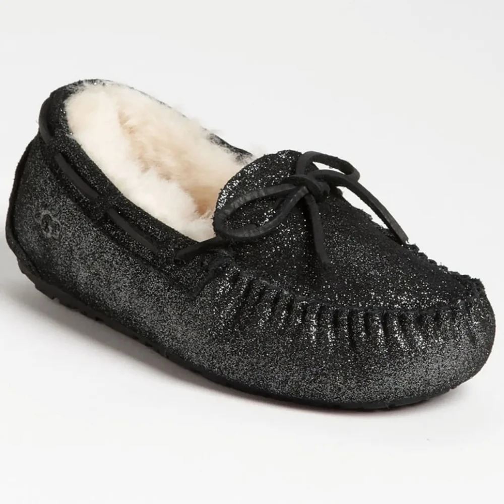 Ugg Girls glitter moccasin size 3